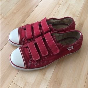 Red Velcro women’s vans